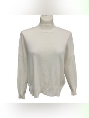 bishop + young Cream Mock Neck Sweater Size M